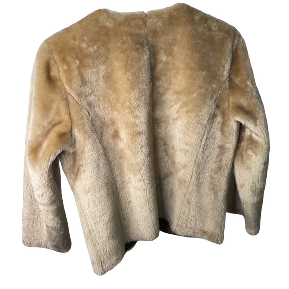 NWT LOFT Faux Fur Suede Jacket Coat Size Small - Picture 6 of 13
